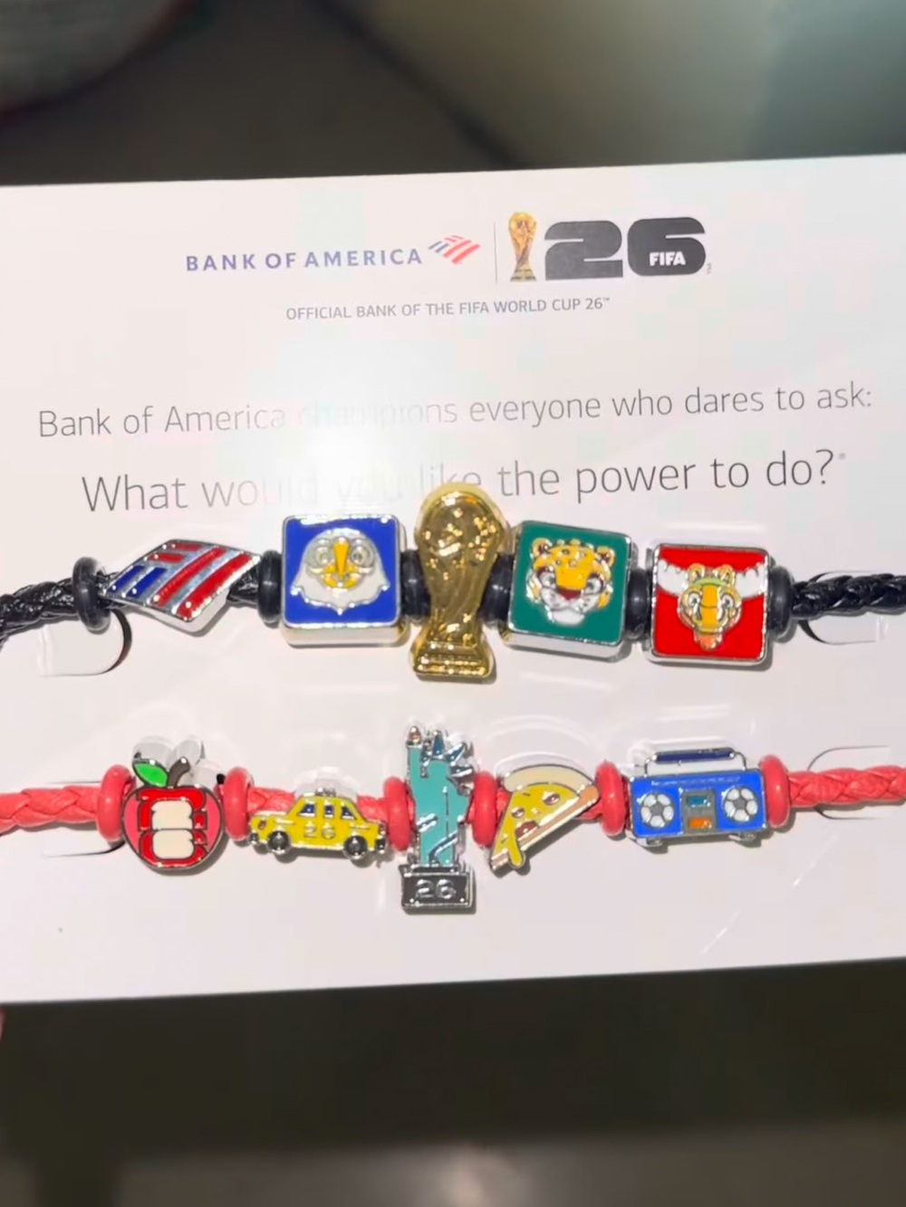 2026 FIFA World Cup Bank of America Charm Bracelet New York City Exclusive